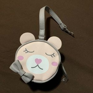 Betsey Johnson zipper pouch w/clip on. Kitty! NWOT